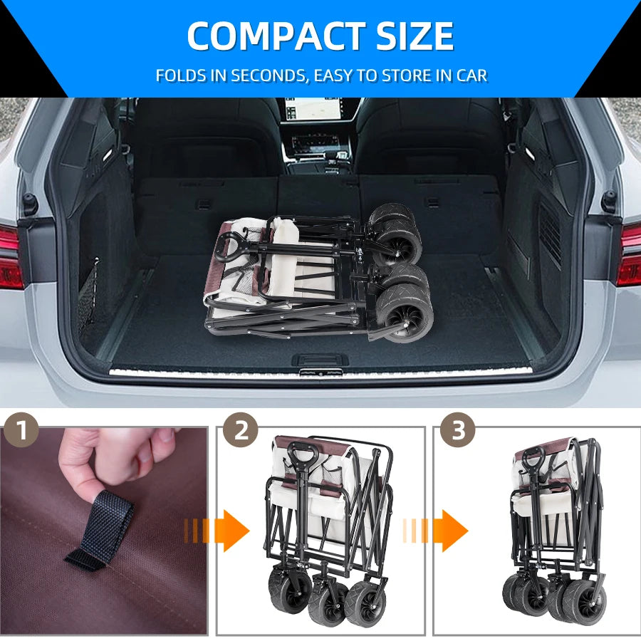 “Carrello Pieghevole Ultra Resistente – Trasporta Tutto Senza Fatica (Fino a 75kg)”